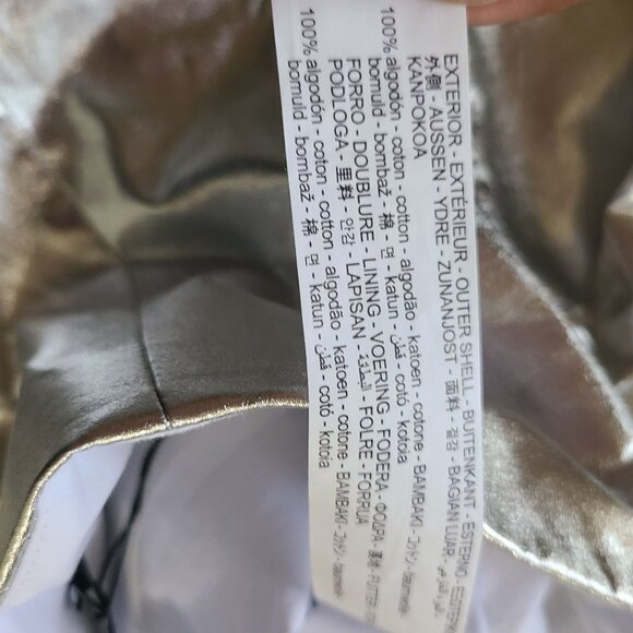 - ZARA METALLIC POPLIN TOP SILVER SIZE M | 4661/020 - Picture 5 of 10